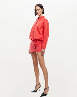 Clicquot Mini Skirt Crimson Red