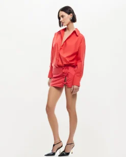 Clicquot Mini Skirt Crimson Red