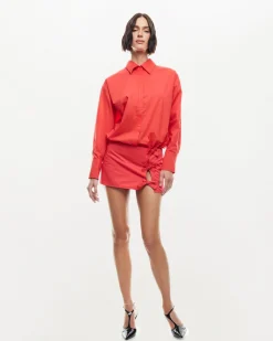 Clicquot Mini Skirt Crimson Red