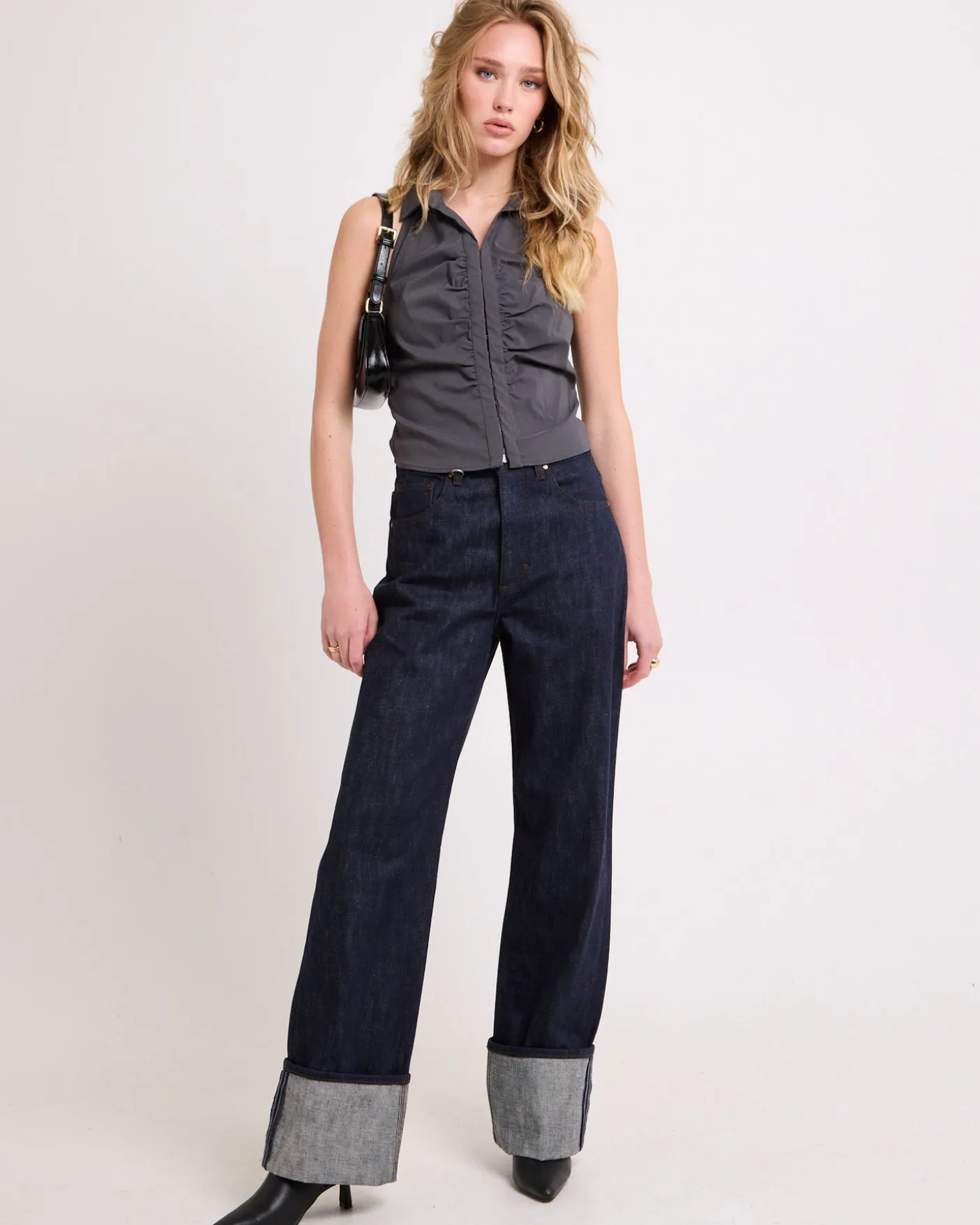 Coco Relaxed Denim Jeans Turn Up