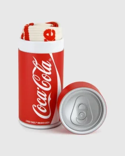 Coke Retro Sneaker Socks 3 Pack Gift Can