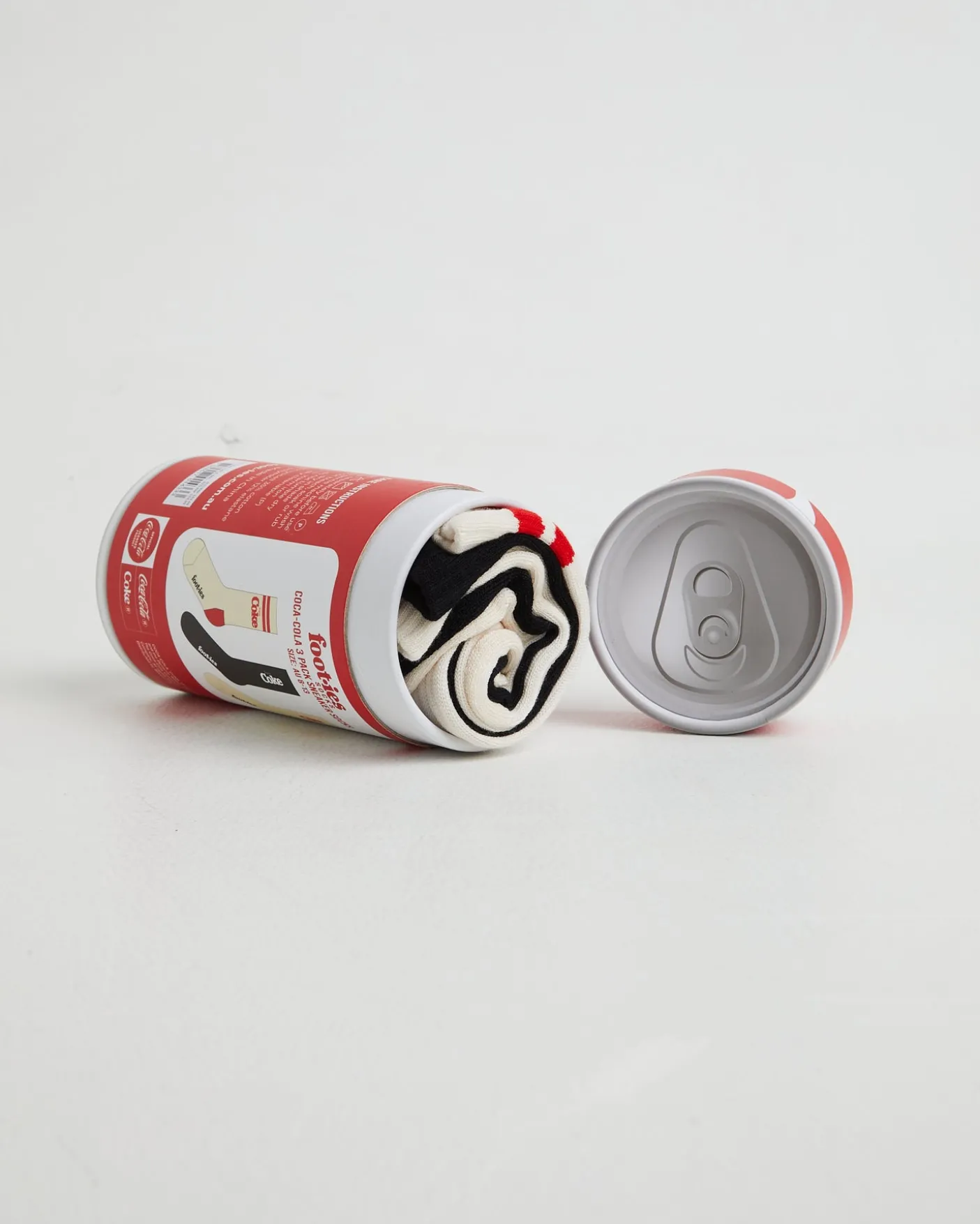 Coke Retro Sneaker Socks 3 Pack Gift Can