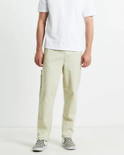Contrast Stitch Pants Cream