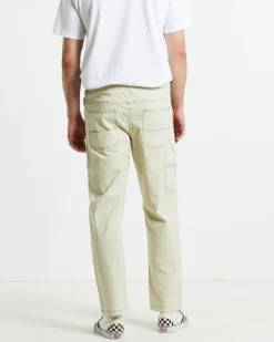Contrast Stitch Pants Cream