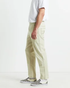 Contrast Stitch Pants Cream