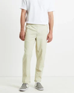 Contrast Stitch Pants Cream