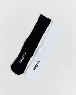 Core Crew Socks 2 Pack White/Black