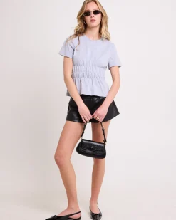 Corey Leather Look Shorts