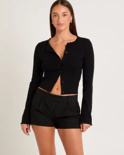 Corinna Fur Trim Cardigan