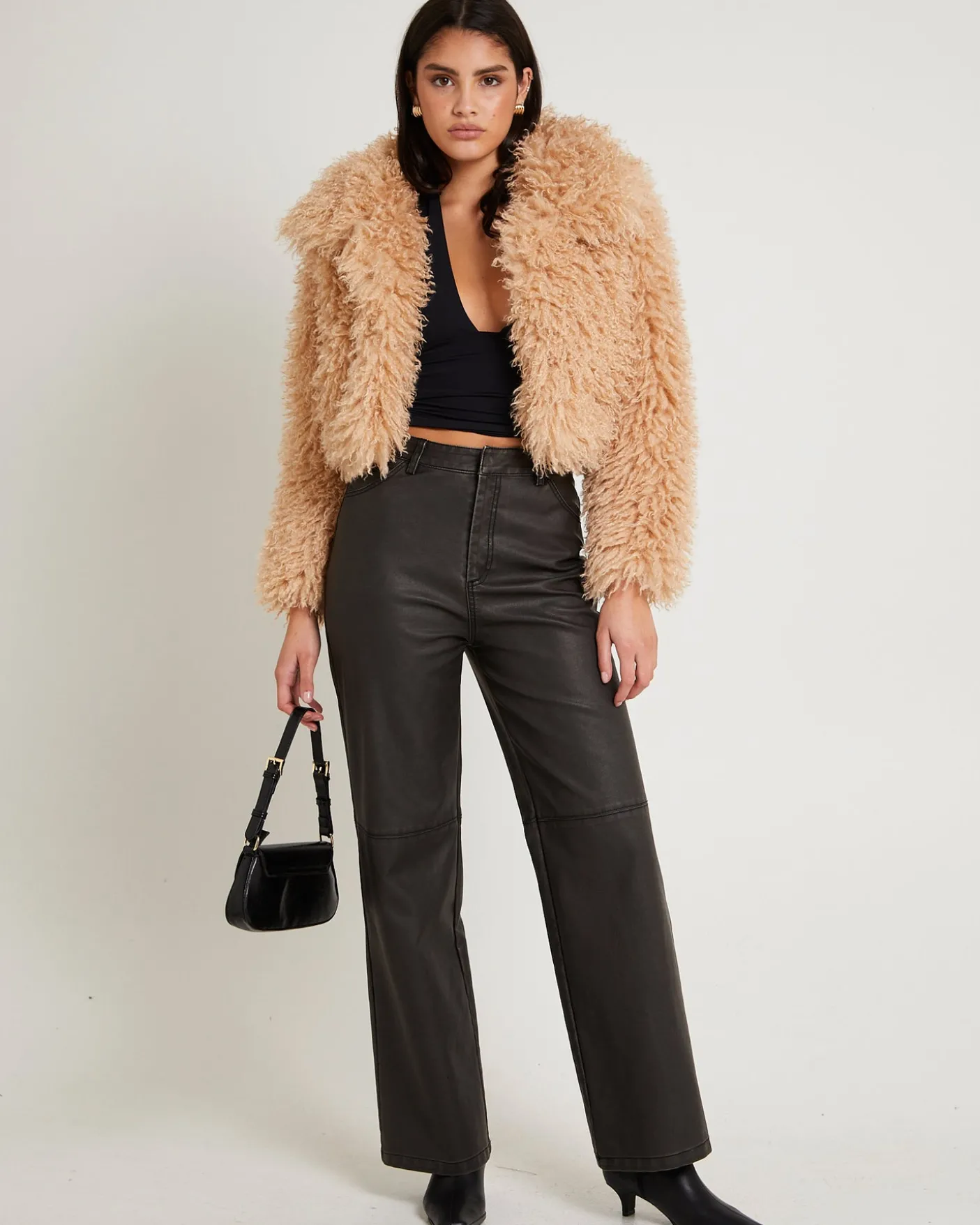 Cornelia Cropped Faux Fur Jacket