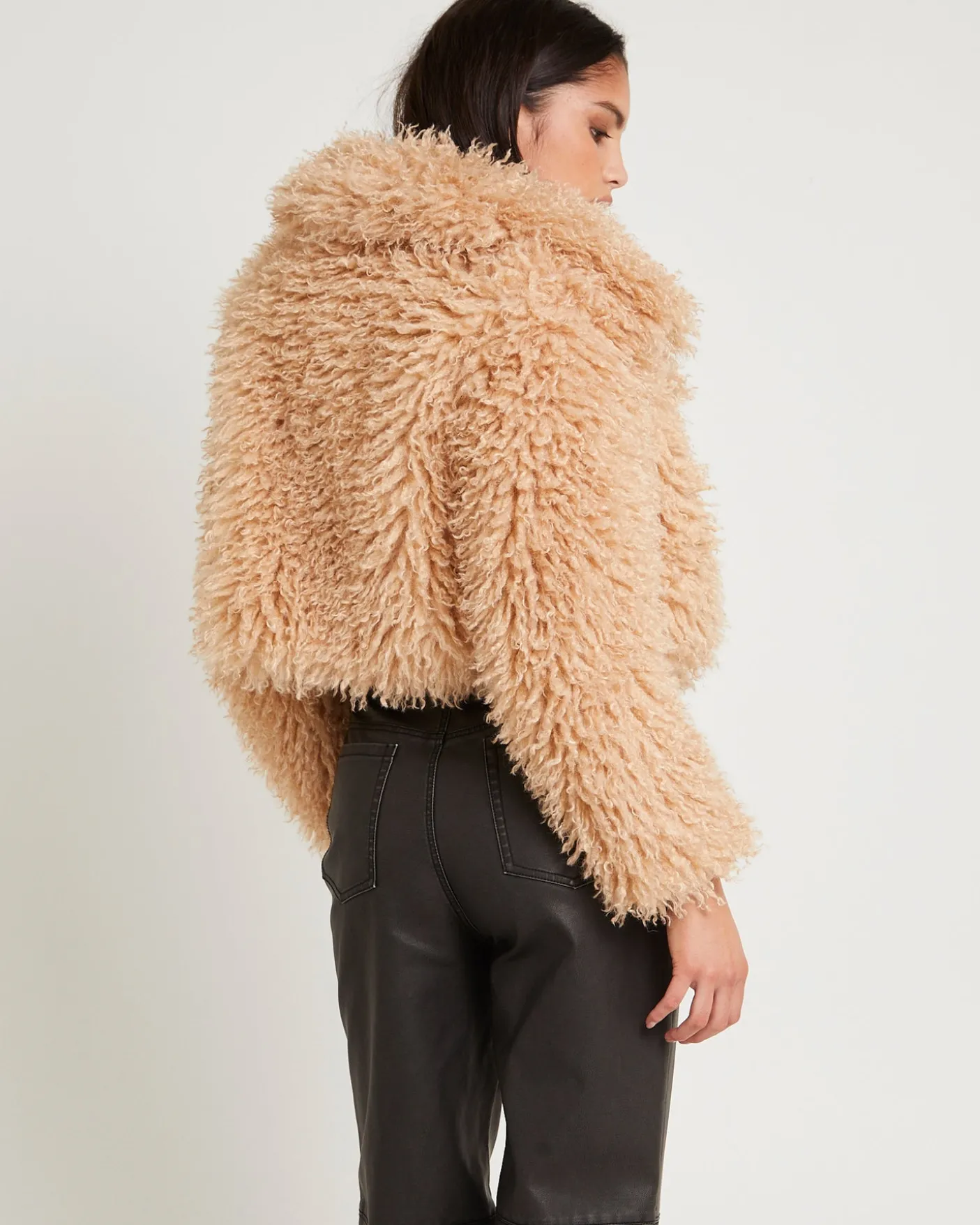 Cornelia Cropped Faux Fur Jacket
