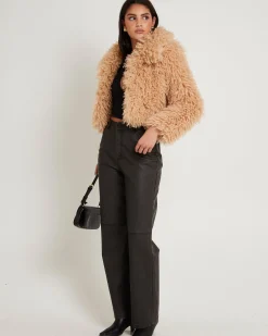 Cornelia Cropped Faux Fur Jacket