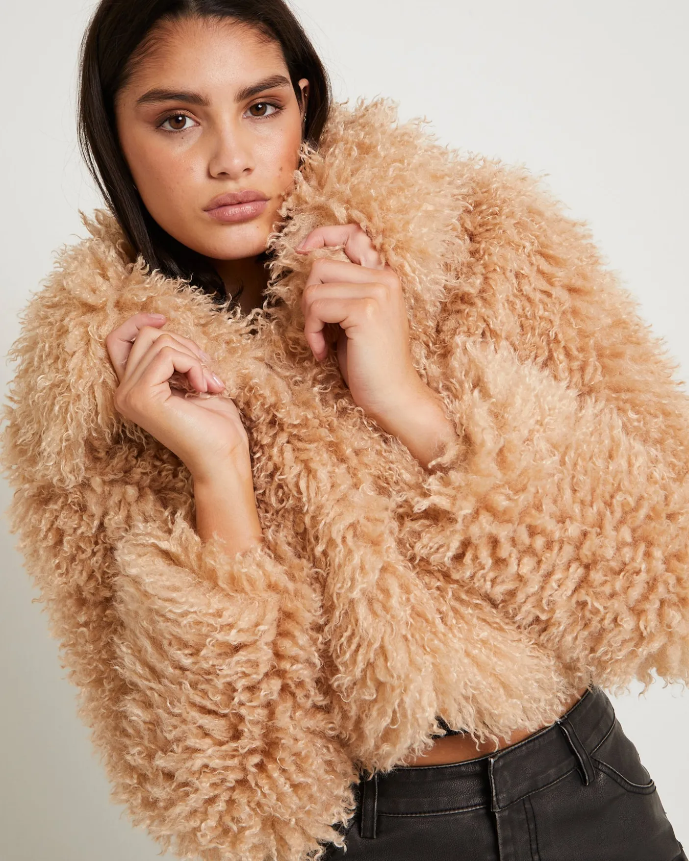 Cornelia Cropped Faux Fur Jacket