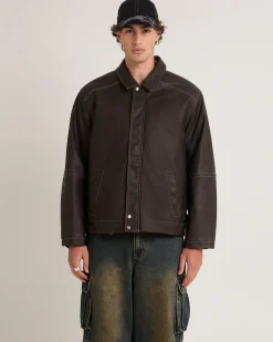 Corp PU Leather Jacket