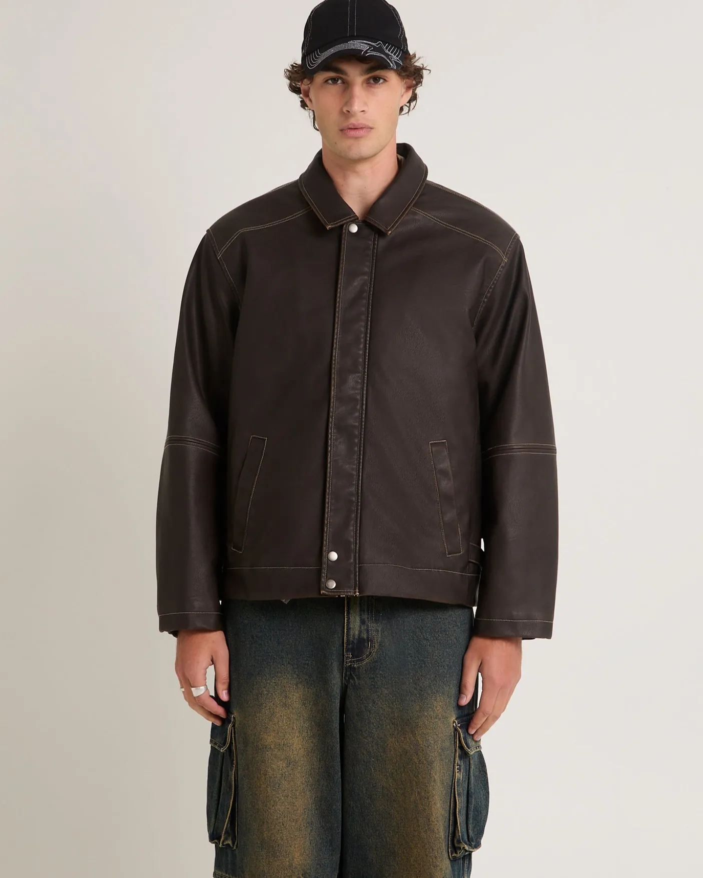 Corp PU Leather Jacket