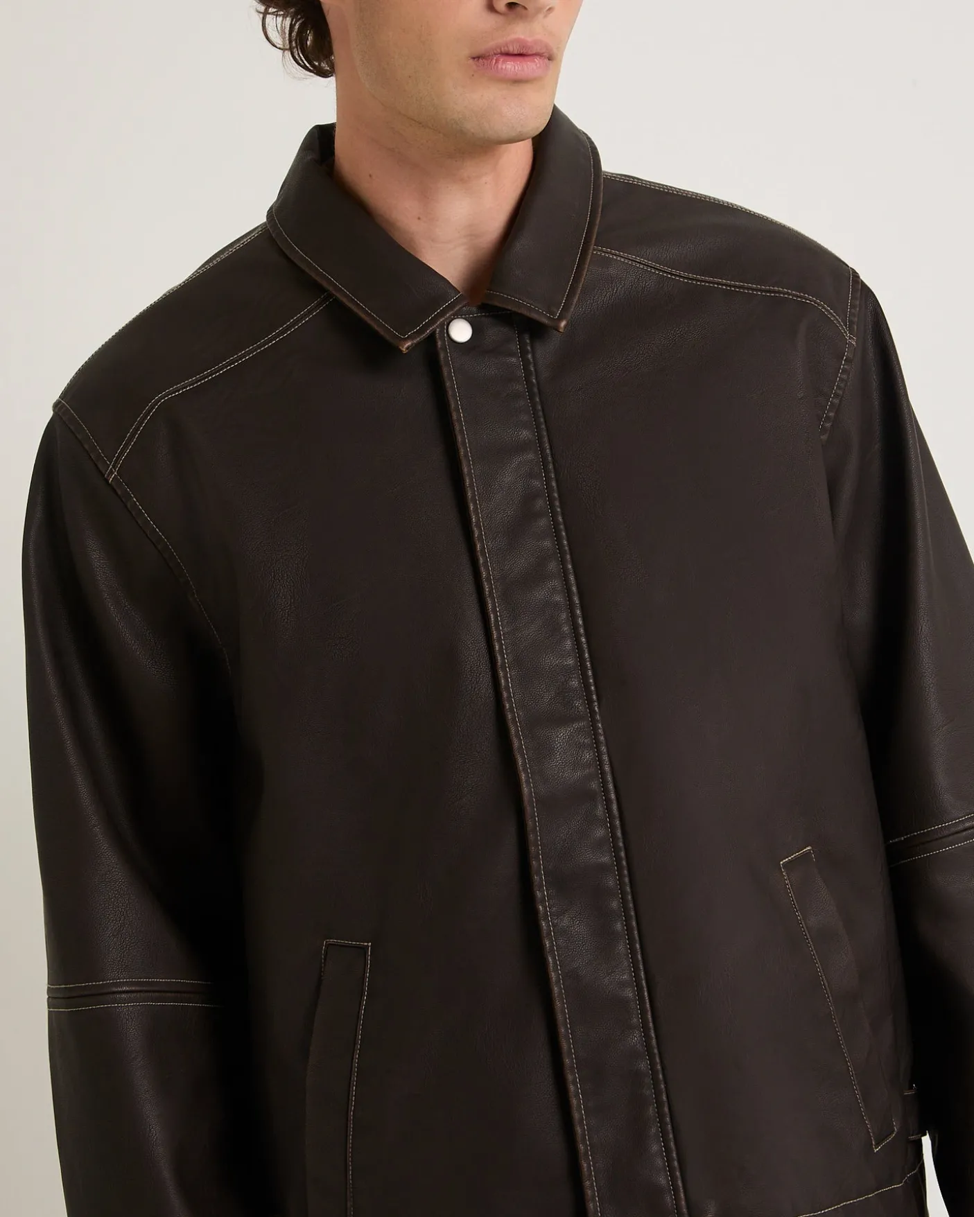 Corp PU Leather Jacket