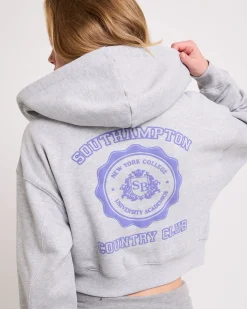 Country Club Cropped Zip Hoodie