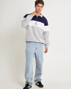 Crest Panel 1/4 Zip Jumper