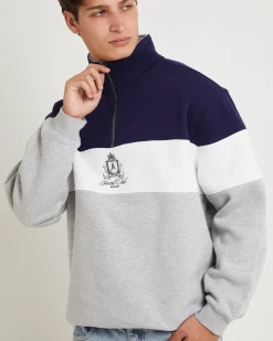 Crest Panel 1/4 Zip Jumper