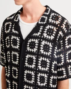 Crochet Short Sleeves Shirt