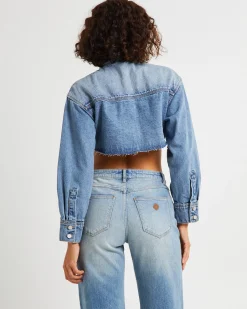 Cropped Denim Shacket Lula