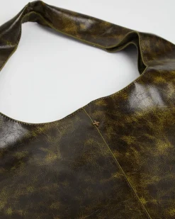 Cyrus Tote Bag Green Distressed