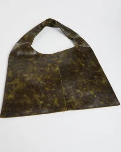 Cyrus Tote Bag Green Distressed
