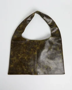 Cyrus Tote Bag Green Distressed