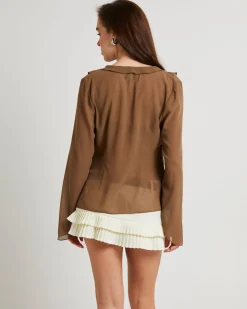 Dakota Sheer Longline Tie Top
