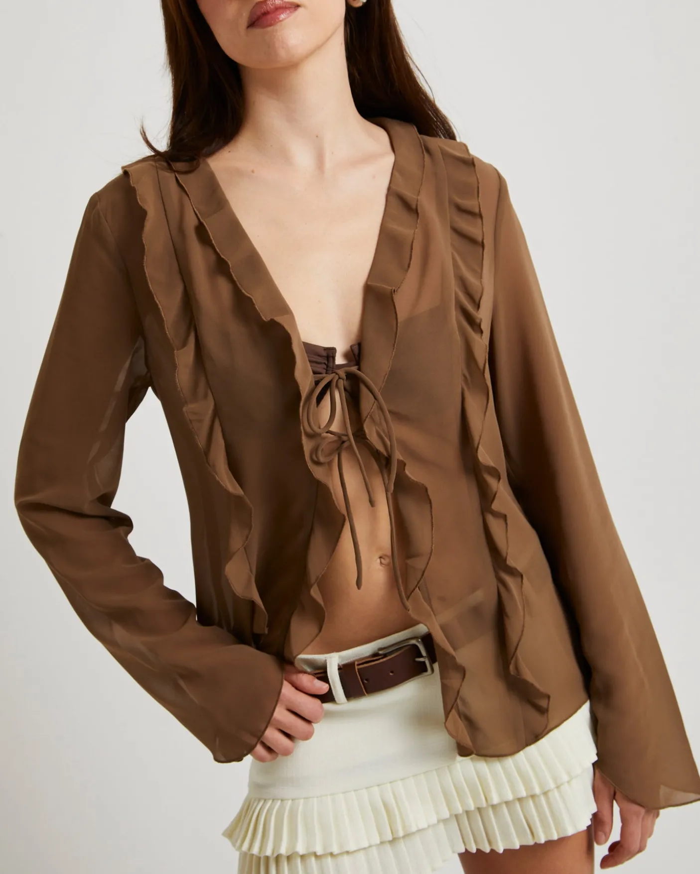 Dakota Sheer Longline Tie Top