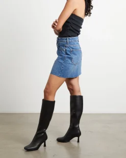 Darcy Denim Mini Skirt in Omen