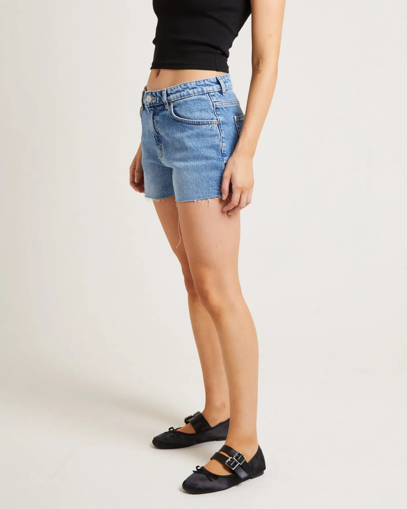 Daria Denim Shorts in Tempo