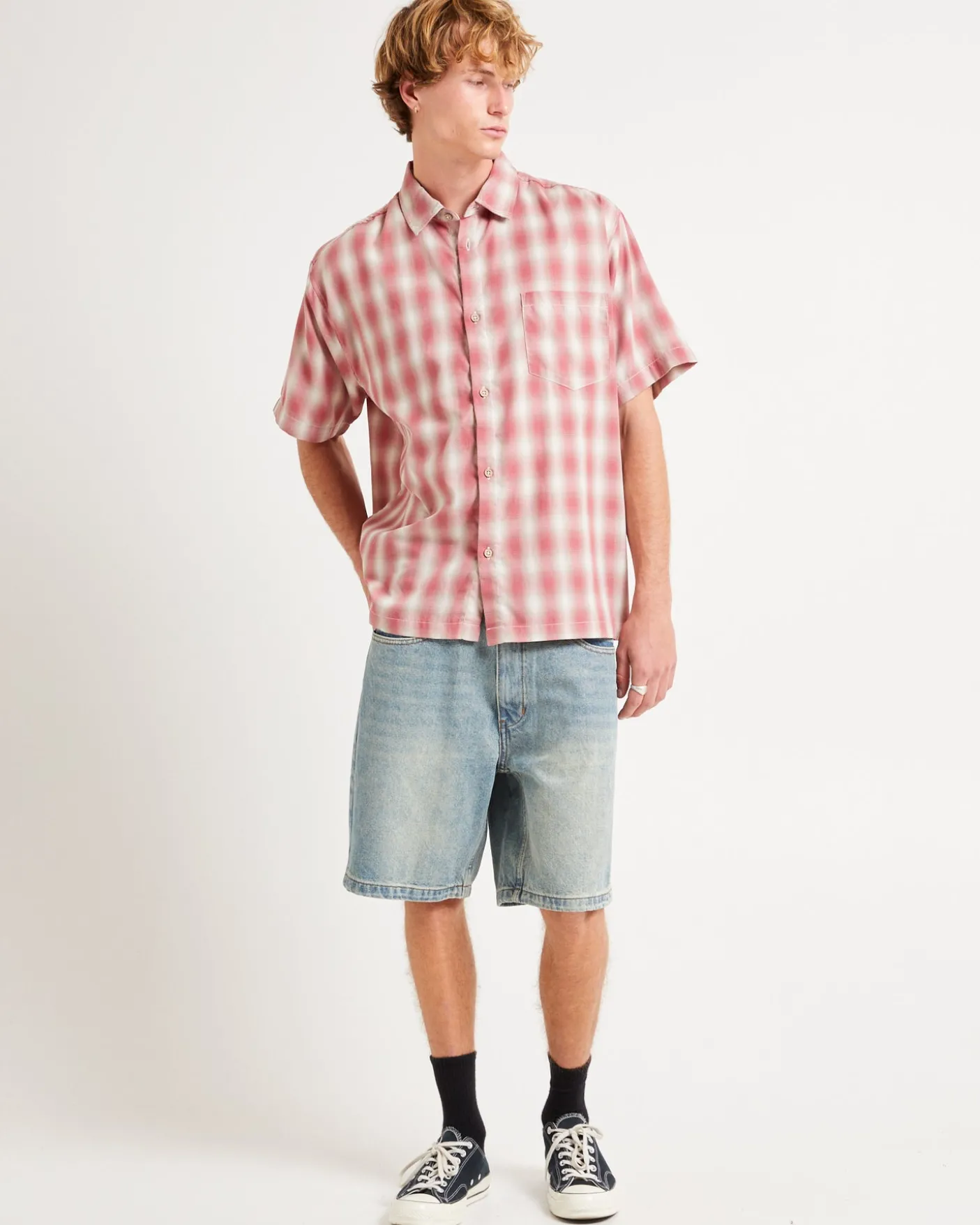 Dazed Ombre Check Short Sleeve Shirt