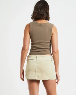 Decadance Diamate Tank Top in Chocolate Brown