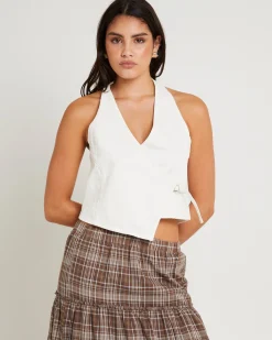 Delilah Denim Halter Neck Top