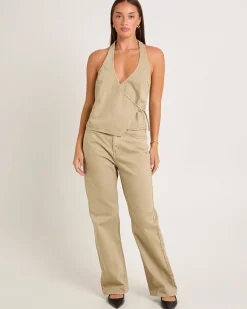 Delilah Denim Halter Neck Top