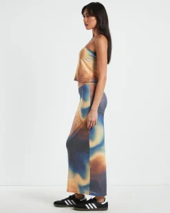 Della Printed Strapless Knit Top in Assorted