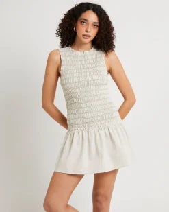 Delmore Shirred Mini Dress