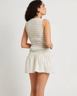 Delmore Shirred Mini Dress
