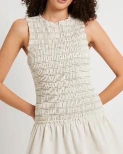 Delmore Shirred Mini Dress
