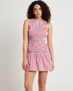 Delmore Shirred Mini Dress