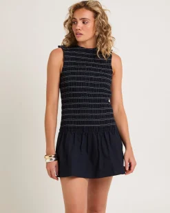 Delmore Shirred Mini Dress