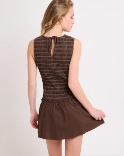 Delmore Shirred Mini Dress