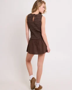 Delmore Shirred Mini Dress