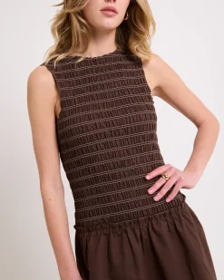 Delmore Shirred Mini Dress