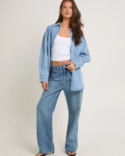 Delta Denim Oversized Long Sleeve Shirt