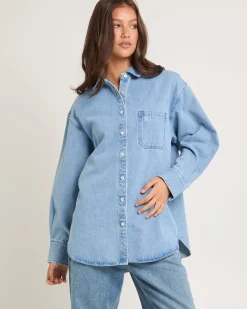 Delta Denim Oversized Long Sleeve Shirt