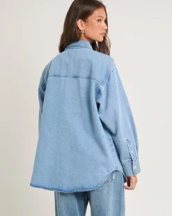 Delta Denim Oversized Long Sleeve Shirt