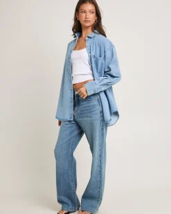 Delta Denim Oversized Long Sleeve Shirt