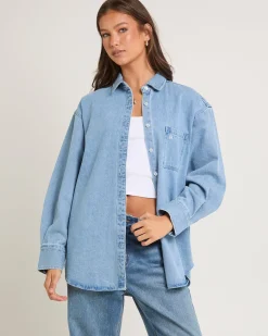 Delta Denim Oversized Long Sleeve Shirt